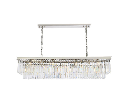 Elegant Urban Classic Chandelier - Polished Nickel, L 60" (1232D60PN-RC)