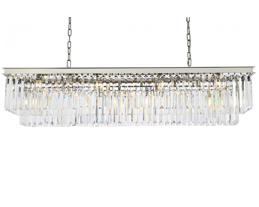 Elegant Urban Classic Chandelier - Polished Nickel, L 60" (1232D60PN-RC)