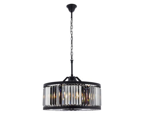 Elegant Urban Classic Chandelier - Matte Black/Silver, L 28" (1233D28MB-SS-RC)