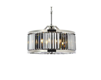 Elegant Urban Classic Chandelier - Polished Nickel/Silver, L 28" (1233D28PN-SS-RC)