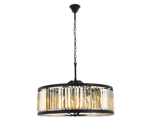 Elegant Urban Classic Chandelier - Matte Black/Gold, L 35.5" (1233D35MB-GT-RC)