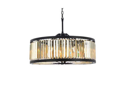 Elegant Urban Classic Chandelier - Matte Black/Gold, L 35.5" (1233D35MB-GT-RC)