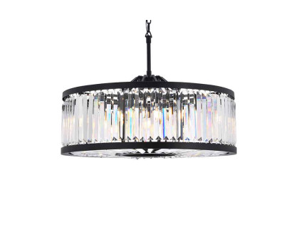 Elegant Urban Classic Chandelier - Matte Black, L 35.5" (1233D35MB-RC)