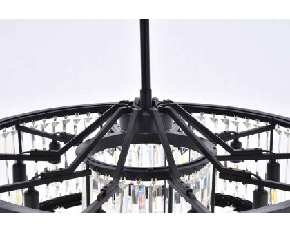 Elegant Urban Classic Chandelier - Matte Black, L 35.5" (1233D35MB-RC)