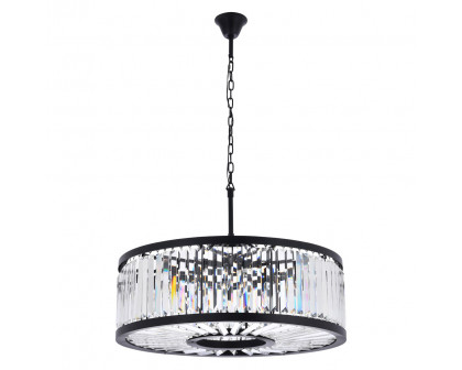 Elegant Urban Classic Chandelier - Matte Black, L 35.5" (1233D35MB-RC)