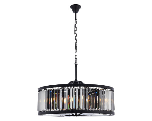 Elegant Urban Classic Chandelier - Matte Black/Silver, L 35.5" (1233D35MB-SS-RC)