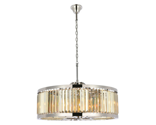 Elegant Urban Classic Chandelier - Polished Nickel/Gold, L 35.5" (1233D35PN-GT-RC)