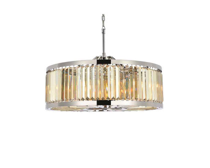 Elegant Urban Classic Chandelier - Polished Nickel/Gold, L 35.5" (1233D35PN-GT-RC)