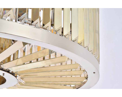 Elegant Urban Classic Chandelier - Polished Nickel/Gold, L 35.5" (1233D35PN-GT-RC)