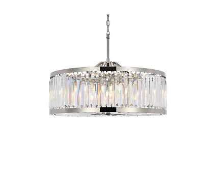 Elegant Urban Classic Chandelier - Polished Nickel, L 35.5" (1233D35PN-RC)