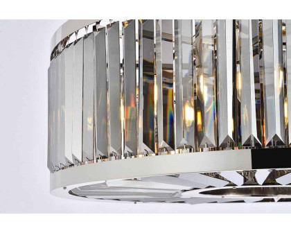 Elegant Urban Classic Chandelier - Polished Nickel/Silver, L 35.5" (1233D35PN-SS-RC)