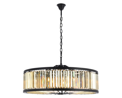 Elegant Urban Classic Chandelier - Matte Black/Gold, L 43.5" (1233G43MB-GT-RC)