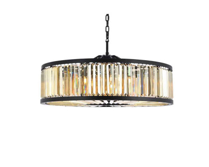 Elegant Urban Classic Chandelier - Matte Black/Gold, L 43.5" (1233G43MB-GT-RC)