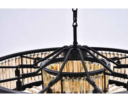 Elegant Urban Classic Chandelier - Matte Black/Gold, L 43.5" (1233G43MB-GT-RC)