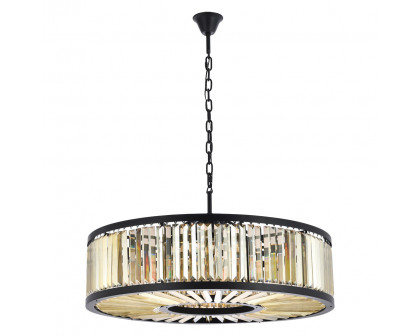 Elegant Urban Classic Chandelier - Matte Black/Gold, L 43.5" (1233G43MB-GT-RC)