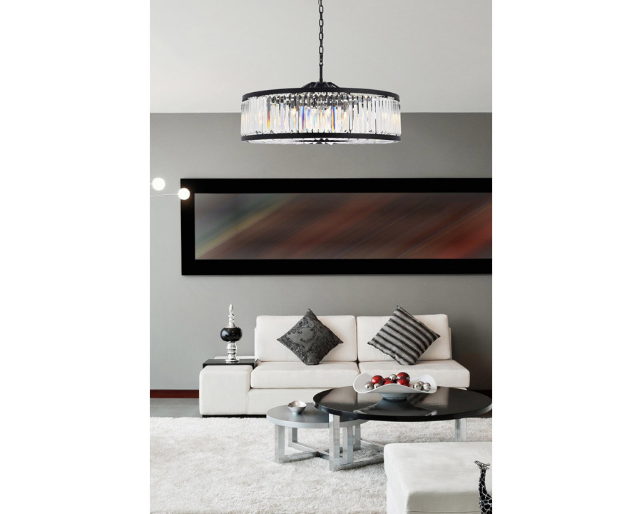 Elegant Urban Classic Chandelier - Matte Black, L 43.5" (1233G43MB-RC)