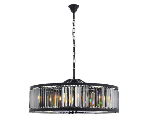 Elegant Urban Classic Chandelier - Matte Black/Silver, L 43.5" (1233G43MB-SS-RC)