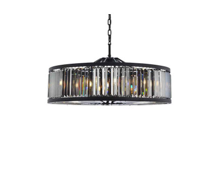 Elegant Urban Classic Chandelier - Matte Black/Silver, L 43.5" (1233G43MB-SS-RC)