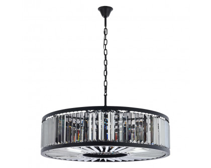 Elegant Urban Classic Chandelier - Matte Black/Silver, L 43.5" (1233G43MB-SS-RC)