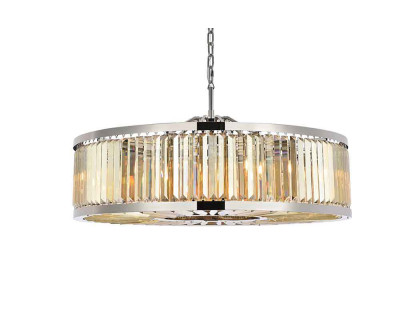 Elegant Urban Classic Chandelier - Polished Nickel/Gold, L 43.5" (1233G43PN-GT-RC)