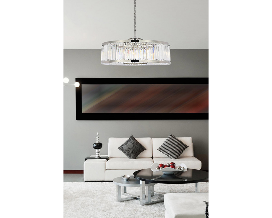 Elegant Urban Classic Chandelier - Polished Nickel, L 43.5" (1233G43PN-RC)