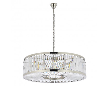 Elegant Urban Classic Chandelier - Polished Nickel, L 43.5" (1233G43PN-RC)