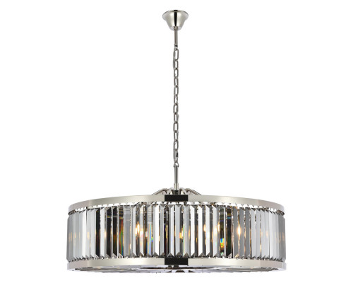 Elegant Urban Classic Chandelier - Polished Nickel/Silver, L 43.5" (1233G43PN-SS-RC)