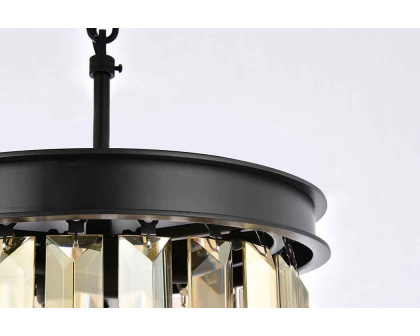 Elegant Urban Classic Pendant - Matte Black/Gold, L 12" (1238D12MB-GT-RC)