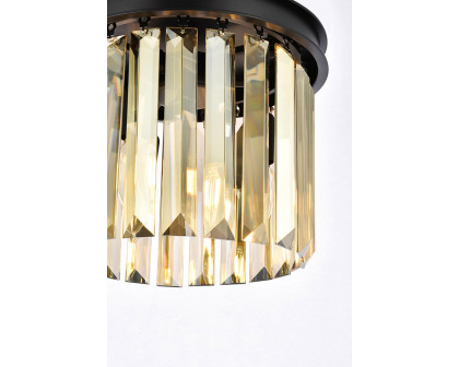 Elegant Urban Classic Pendant - Matte Black/Gold, L 12" (1238D12MB-GT-RC)