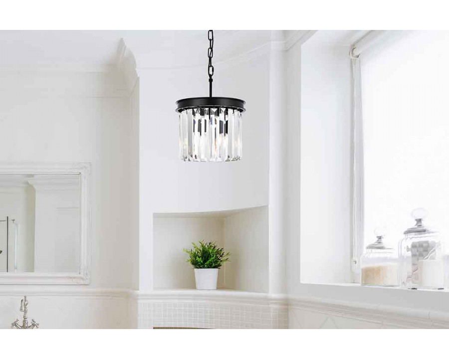 Elegant Urban Classic Pendant - Matte Black, L 12" (1238D12MB-RC)