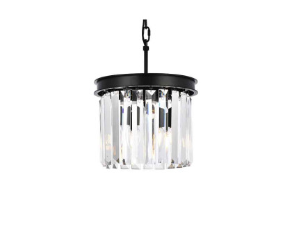 Elegant Urban Classic Pendant - Matte Black, L 12" (1238D12MB-RC)