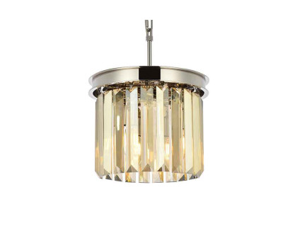 Elegant Urban Classic Pendant - Polished Nickel/Gold, L 12" (1238D12PN-GT-RC)