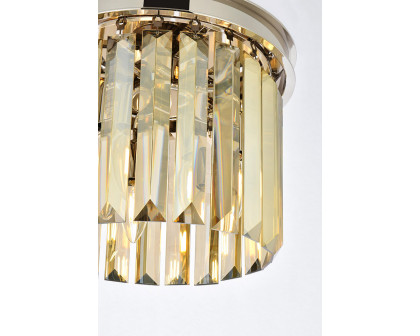 Elegant Urban Classic Pendant - Polished Nickel/Gold, L 12" (1238D12PN-GT-RC)