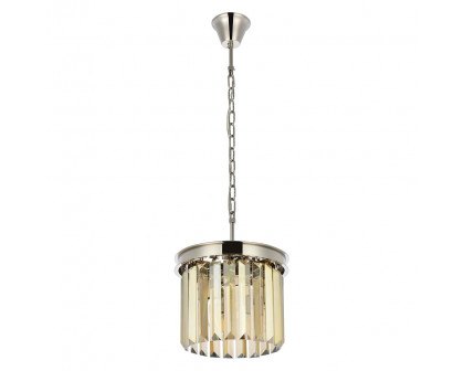 Elegant Urban Classic Pendant - Polished Nickel/Gold, L 12" (1238D12PN-GT-RC)