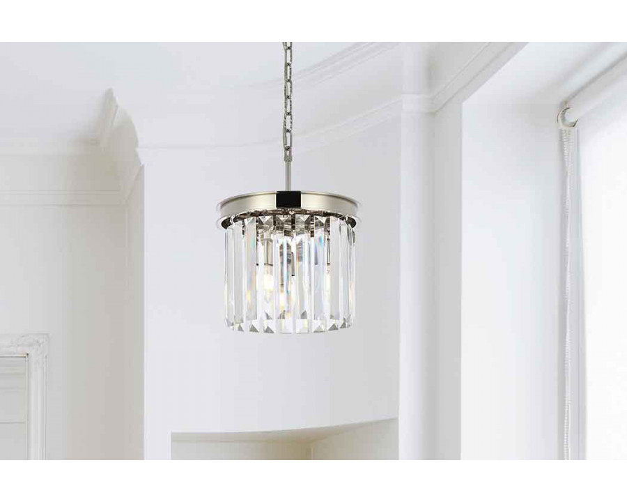 Elegant Urban Classic Pendant - Polished Nickel, L 12" (1238D12PN-RC)