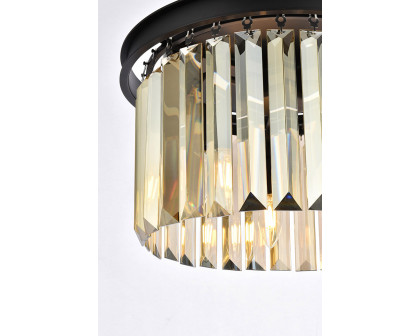 Elegant Urban Classic Pendant - Matte Black/Gold, L 16" (1238D16MB-GT-RC)