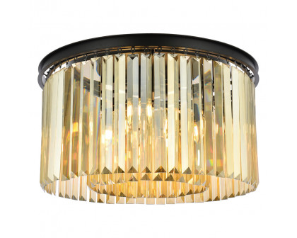 Elegant Urban Classic Pendant - Matte Black/Gold, L 16" (1238D16MB-GT-RC)