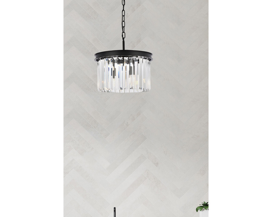 Elegant Urban Classic Pendant - Matte Black, L 16" (1238D16MB-RC)