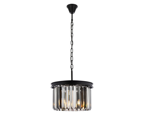 Elegant Urban Classic Pendant - Matte Black/Silver, L 16" (1238D16MB-SS-RC)