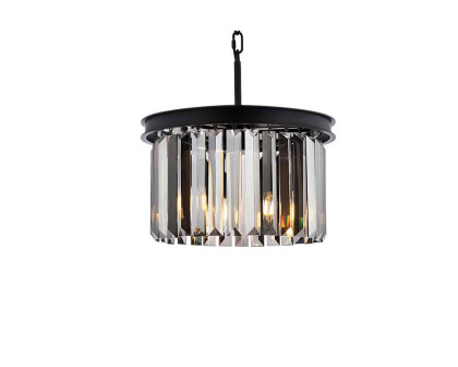 Elegant Urban Classic Pendant - Matte Black/Silver, L 16" (1238D16MB-SS-RC)