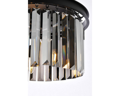 Elegant Urban Classic Pendant - Matte Black/Silver, L 16" (1238D16MB-SS-RC)