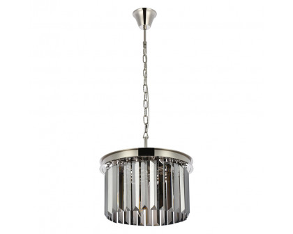 Elegant Urban Classic Pendant - Polished Nickel/Silver, L 16" (1238D16PN-SS-RC)