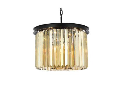 Elegant Urban Classic Pendant - Matte Black/Gold, L 20" (1238D20MB-GT-RC)