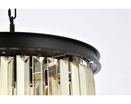 Elegant Urban Classic Pendant - Matte Black/Gold, L 20" (1238D20MB-GT-RC)