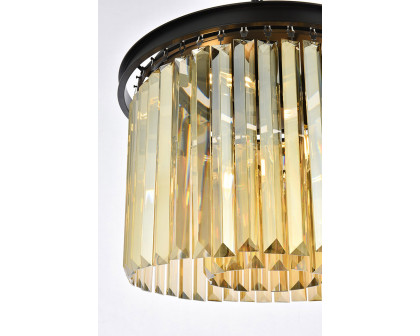 Elegant Urban Classic Pendant - Matte Black/Gold, L 20" (1238D20MB-GT-RC)