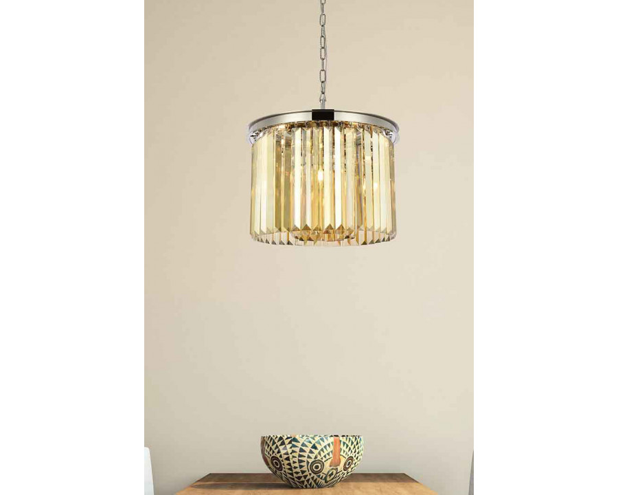 Elegant Urban Classic Pendant - Polished Nickel/Gold, L 20" (1238D20PN-GT-RC)