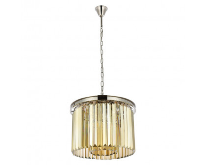 Elegant Urban Classic Pendant - Polished Nickel/Gold, L 20" (1238D20PN-GT-RC)