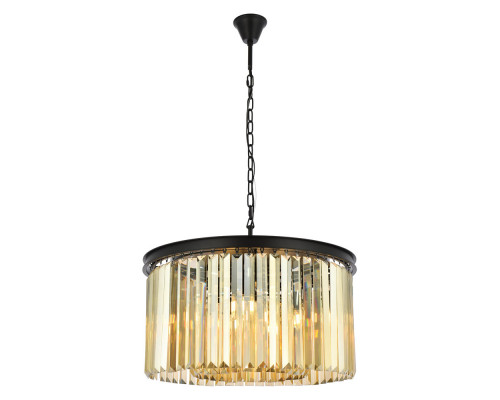 Elegant Urban Classic Pendant - Matte Black/Gold, L 26" (1238D26MB-GT-RC)