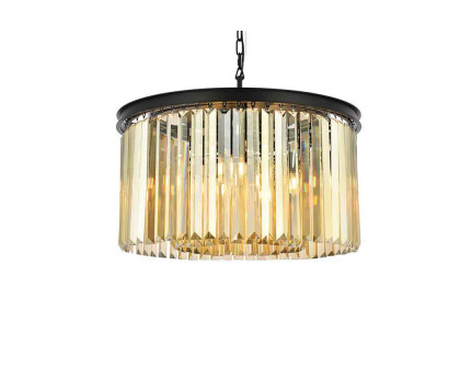 Elegant Urban Classic Pendant - Matte Black/Gold, L 26" (1238D26MB-GT-RC)