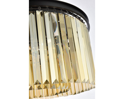 Elegant Urban Classic Pendant - Matte Black/Gold, L 26" (1238D26MB-GT-RC)